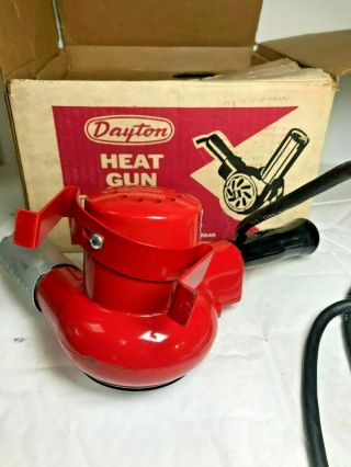 RED Vintage Dayton Electric HEAT GUN 115 Volts MAX 750 Degree 2Z045B Exc.  Cond. 8
