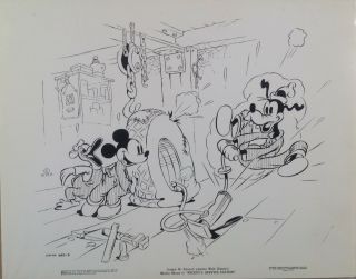Vintage Disney B/ W Movie Photograph From " Mickey 