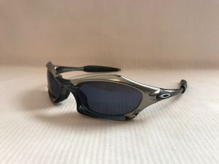 Oakley Splice Fmj Silver Crystal Blue Ice Iridium Lens Sunglasses Rare Vintage