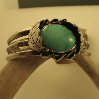 Vintage Southwest Turquoise Cuff Bracelet Sterling Rl