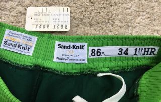 1986 - 87 Game Worn Milwaukee Bucks Vintage Sand Knit NBA Shorts Team LOA 3
