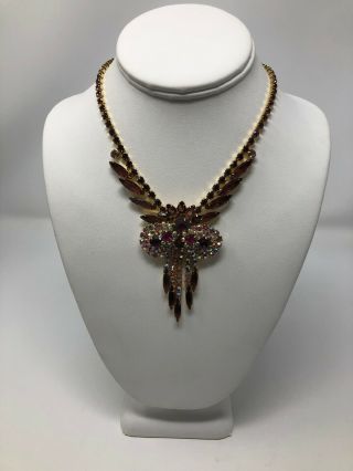 Juliana Vintage Art Glass Crystal Rhinestone Necklace