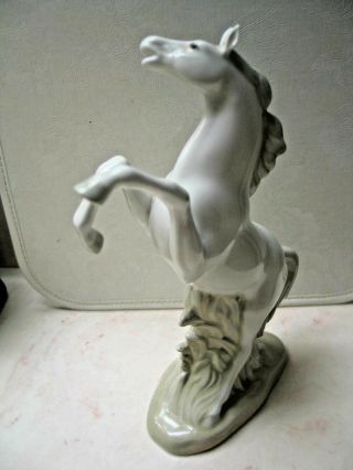 Vintage Porcelain Arabian Horse Figure By Miguel Requena,  Spain: Lladro - Style.