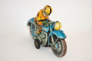 Vintage TIPPCO Tin Litho Toy Friction Motorcycle 6