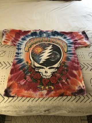 Vintage 1995 Grateful Dead 30 Years Tie Dye T - Shirt Large Liquid Blue