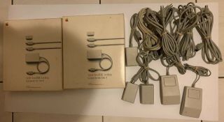 Vintage 5x Apple Localtalk Locking Connector Kit & 2x Apple A9m0331 Mouse