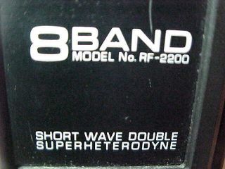 Vintage Panasonic RF - 2200 8 - Band Shortwave Double Superheterodyne Portable Radio 2
