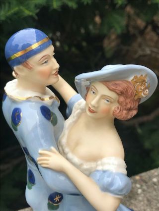 Art Deco Royal Dux Bohemia Dancing Couple Figurine Porcelain Dancers 10