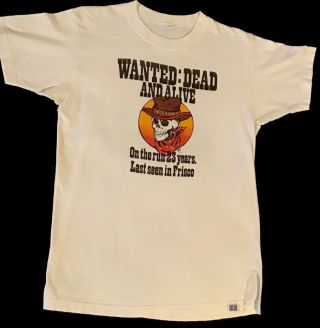 Vintage Grateful Dead 1987 “Wanted Dead And Alive” Summer Tour Shirt 2