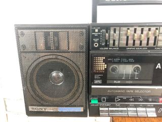 Vintage SONY CFS - W600 Tran Sound Stereo Boombox 2 Way Detachable Speaker Radio 2
