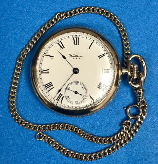Waltham 1899,  16s,  15j 10k Gold Filled Open Face Pocket Watch (running) Nr