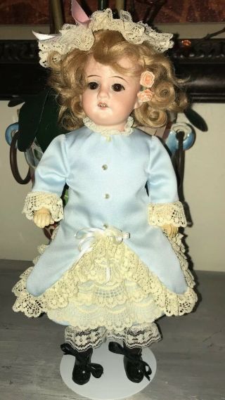 Antique 14 " German Armand Marseille Bisque Head Doll 1894 Custom Blue Dress Wow