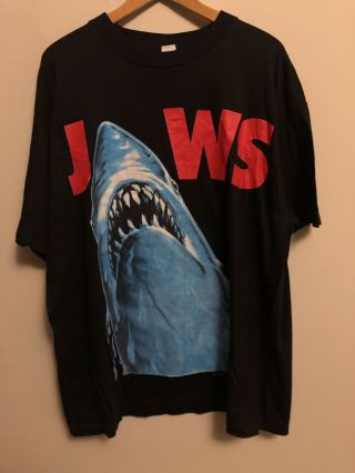 Rare Vintage 1993 Jaws Universal Studios Osfa T Shirt Size Xxl Double - Sided