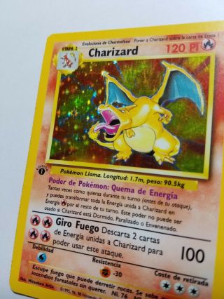 Pokemon Tcg: Charizard 1st Edition - Base Set - Spanish - 1999 Wotc - Very Rare