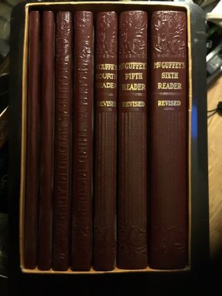 Set Of Mcguffey’s Eclectic Readers Revised Edition Primer - Sixth 7 Vol Vintage