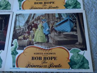 PRINCESS AND THE PIRATE 1944 Complete Lobby Card Set Bob Hope Virgina Mayo RARE 5