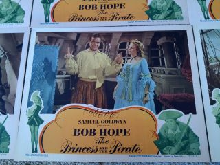PRINCESS AND THE PIRATE 1944 Complete Lobby Card Set Bob Hope Virgina Mayo RARE 6
