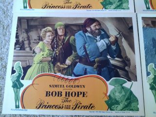 PRINCESS AND THE PIRATE 1944 Complete Lobby Card Set Bob Hope Virgina Mayo RARE 7
