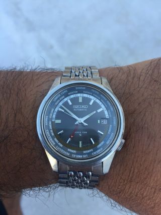 Vintage Seiko Automatic World Time 6117 - 6010 Watch Orologio Montre Uhren