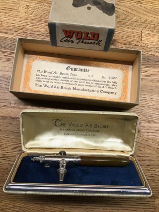 WOLD A - 2 52380 Airbrush with Case 1920 - 1940 VINTAGE & RARE Find F1 3
