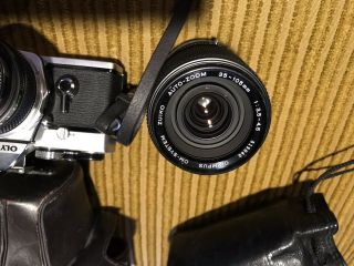 Olympus OM - 1n MD 35mm SLR Film Camera,  W/ 50mm And 105mm Lens.  Vintage 8