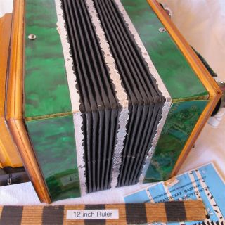 Vtg Russian made Concertina Accordion great 3