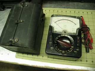 (model 630 Apl) Classic Vom/multimeter,  Triplett,  With Leather Case,  Probes