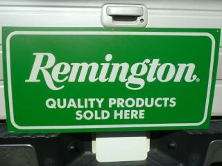 Remington Quality Products 36 " X 18 " Plastic 2 - Sided Sign Shop Rifle Shot Gun