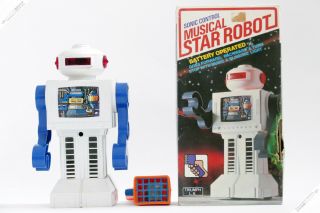 Hc Horikawa Yonezawa Masudaya Musical Star Robot Tin Japan Vintage Space Toy