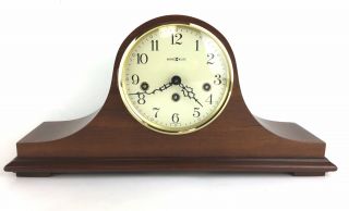 Vintage Howard Miller Mantle Clock Chime 2 Jewel Model 340 - 020 West German Made