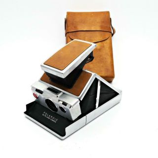 Vintage Polaroid Folding Sx - 70 Instant Analog Camera With Case -
