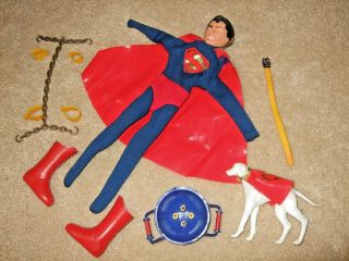 Vintage 1966 Ideal Captain Action Superman Mask,  Outfit,  And Accessories