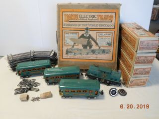 Vintage Lionel Electric Train Set 296 Peacock Blue & Orange O Gauge W Box