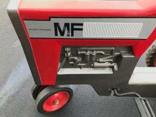 Vintage Massey Ferguson Red Gray Pedal Tractor ERTL USA NO.  1100 Great Shape 4