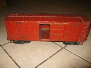 Large Antique Pressed Steel Buddy L Outdoor Railroad Train Box Car