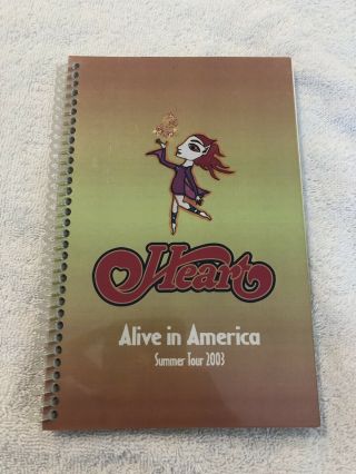 Heart Alive In America Summer Tour 2003 Band Itinerary Book Rare Look Vintage