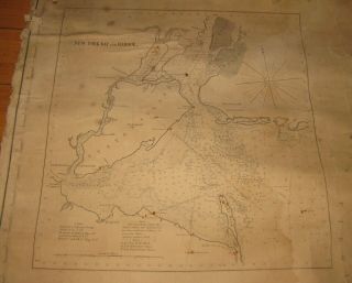 Antique 1871 Eldridge ' s ' MONTAUK to ST AUGUSTINE w York Bay ' NAUTICAL Map 3