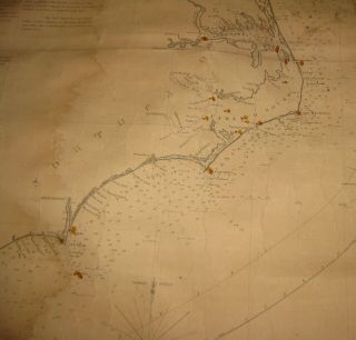 Antique 1871 Eldridge ' s ' MONTAUK to ST AUGUSTINE w York Bay ' NAUTICAL Map 7