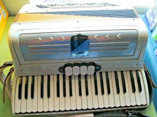 Vintage Stanelli Full - Size Accordion,  Case 4 Switches Lm Gold/black Bellows
