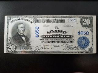 1902 $20 Pb Seymour National Bank Of Seymour Indiana Ch 4652 - Rare
