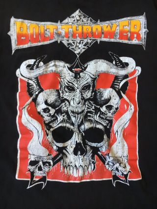 bolt thrower long sleeve XL OG Vintage Earache Napalm Death Entombed Metal 90’s 2