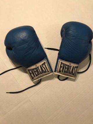 Vintage Everlast 2108 Youth Or Small Adult Boxing Gloves Blue Made In Usa
