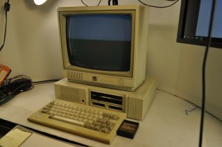 Vintage IBM PC jr Computer,  Color Monitor,  Keyboard,  Box - No cables - 2
