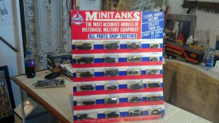 RARE Vintage 1960 ' s ROCO AHM Minitank Store Counter Display 24 tanks 8