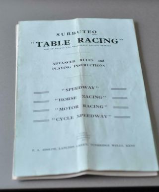 Vintage 1950’s Subbuteo Speedway 4