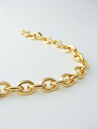 Vintage Anne Klein Chain Necklace…Chunky Thick Link Chain,  Gold Tone,  Statement 2