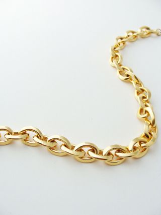 Vintage Anne Klein Chain Necklace…Chunky Thick Link Chain,  Gold Tone,  Statement 3