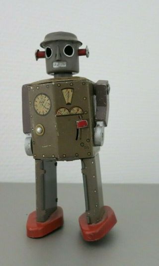 Vintage Robot Man_wind Up Tin Toy Japan 1949 - 1950`s_rare _original