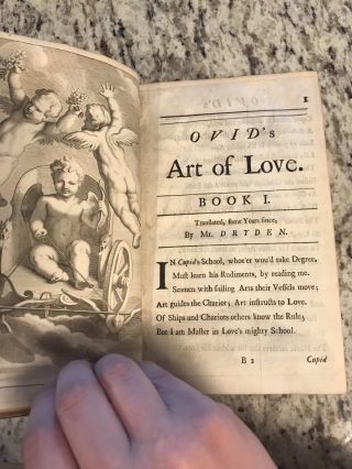 1716 Antique Poetry Book " Ovid 