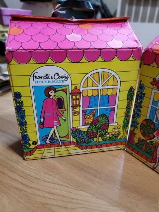 1966 Mattel Francie & Casey & Barbie House - Mate Carrying Case Storage 5092 5091